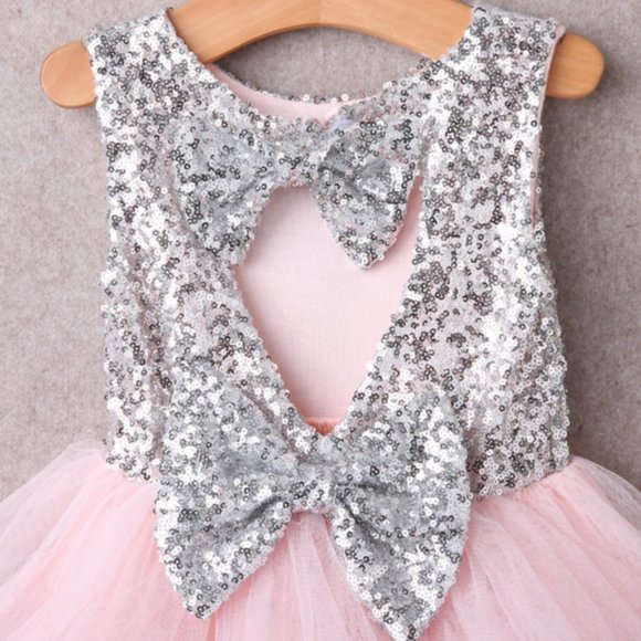 Frozen Wonderland Snowflakes Girl Outfit Clothes Dress New Year Sequin Tulle - Picture 8 of 9